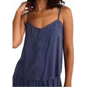 NEW Z SUPPLY savoy linen tank in yacht blue